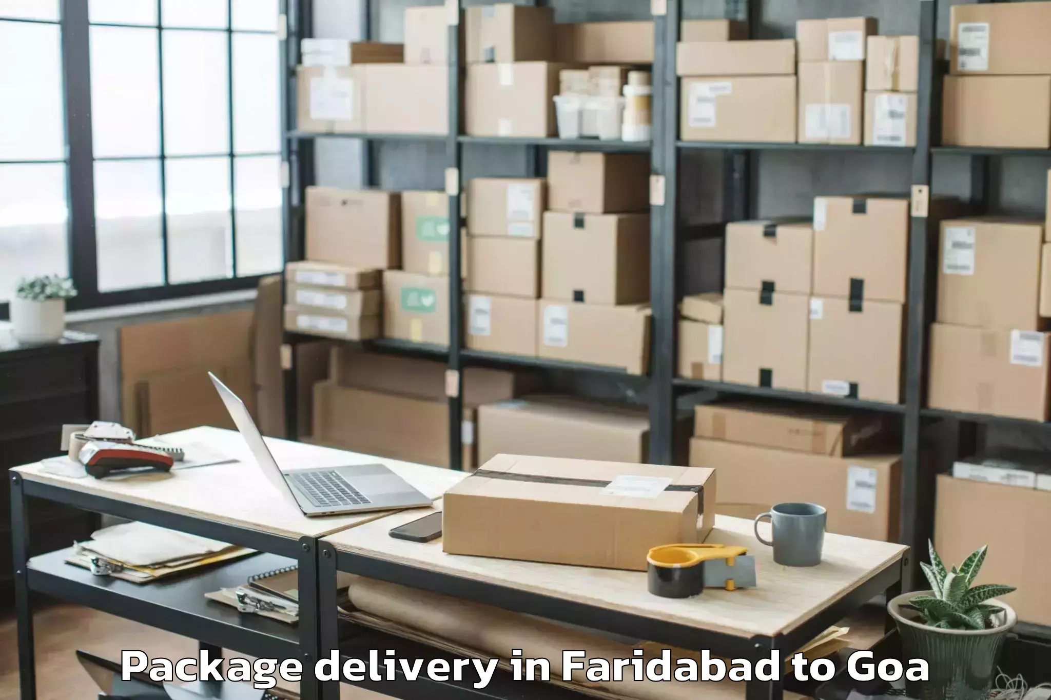 Affordable Faridabad to Aldona Package Delivery